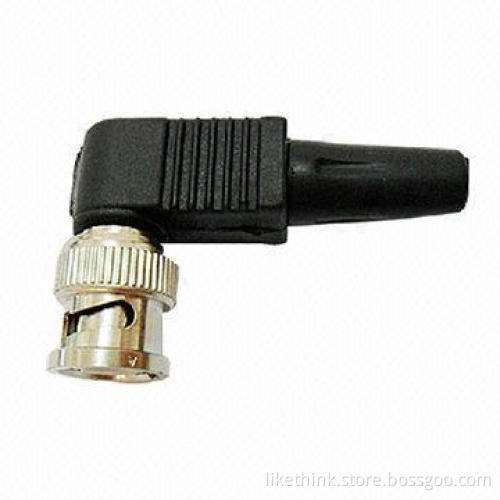 BNC Connector with -40 to 60°C Temperature Range and Brass, Gold or Silver Plating
